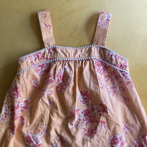 Two Janie and Jack Little Girls Spring Summer Dresses Size 6 Peach Pink White - Picture 11 of 16